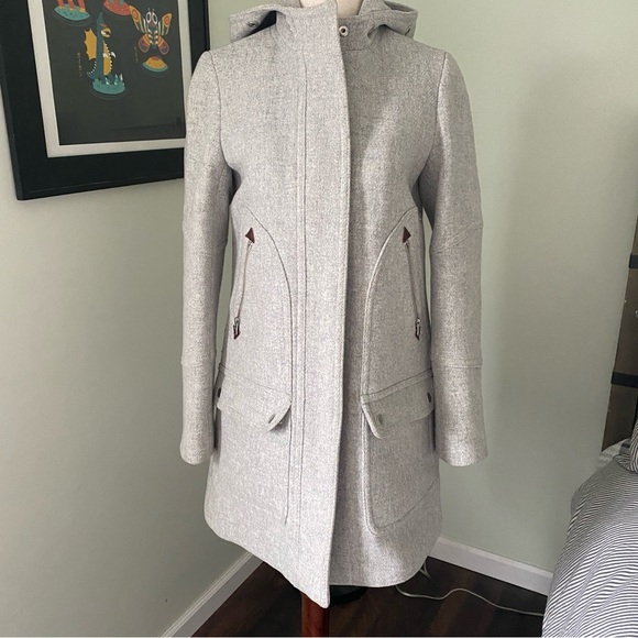 J.Crew Chateau Parka in Italian Stadium-Cloth Wool in Heather Dusk 00 - Picture 3 of 12